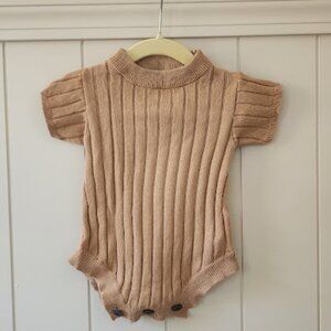 SOLD!! Romper & Co Tan Knit Onsie